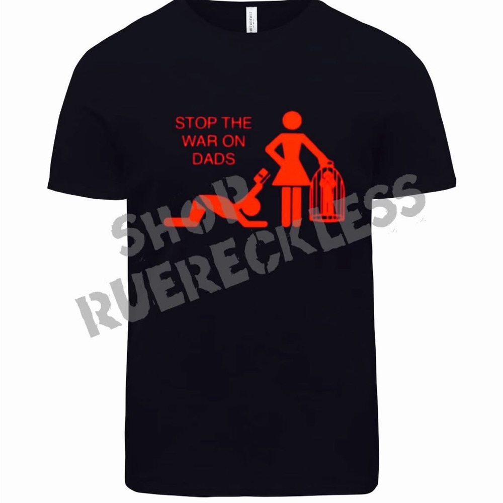 Black Graphic T-Shirt (stop the war on dads)